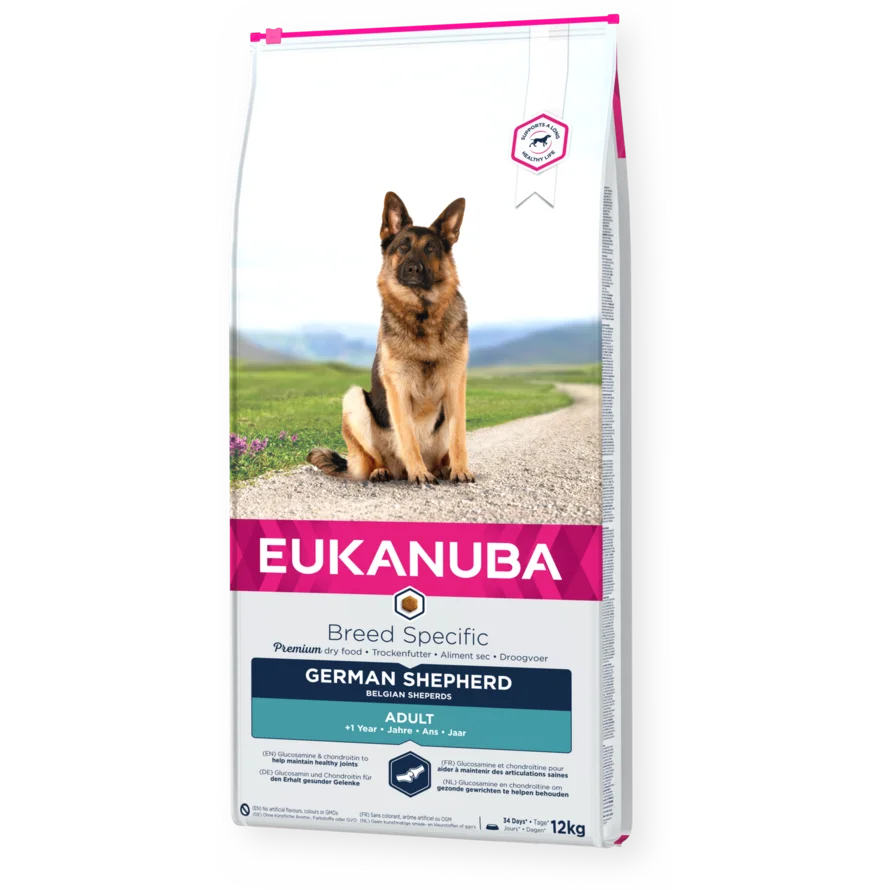 EUKANUBA dry dog food (kibble) for adult German Shepherds