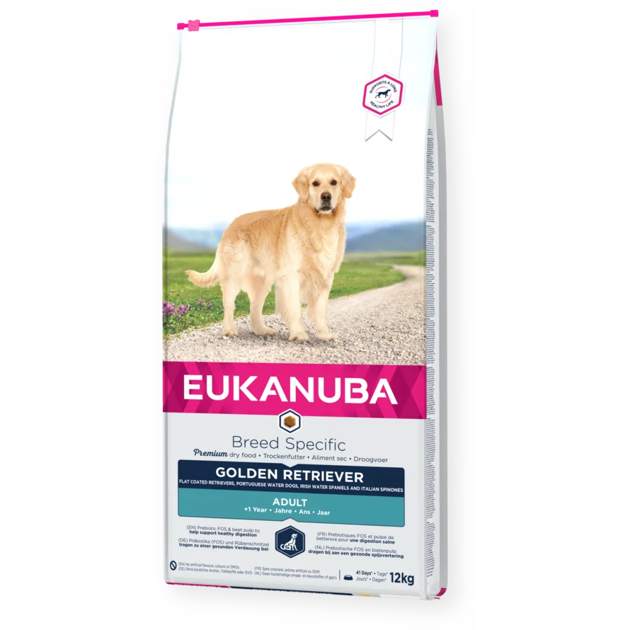 EUKANUBA dry dog food (kibble) for adult Golden Retrievers