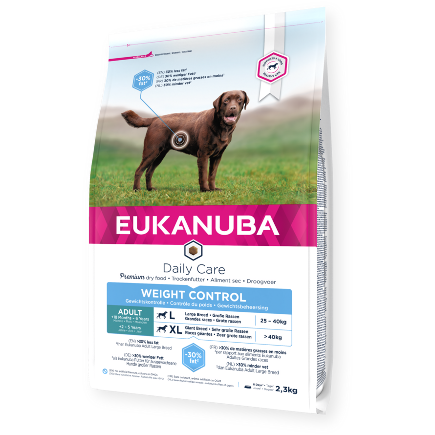 Eukanuba Daily Care dry dog food (kibble) for adult large breed dogs weight control
