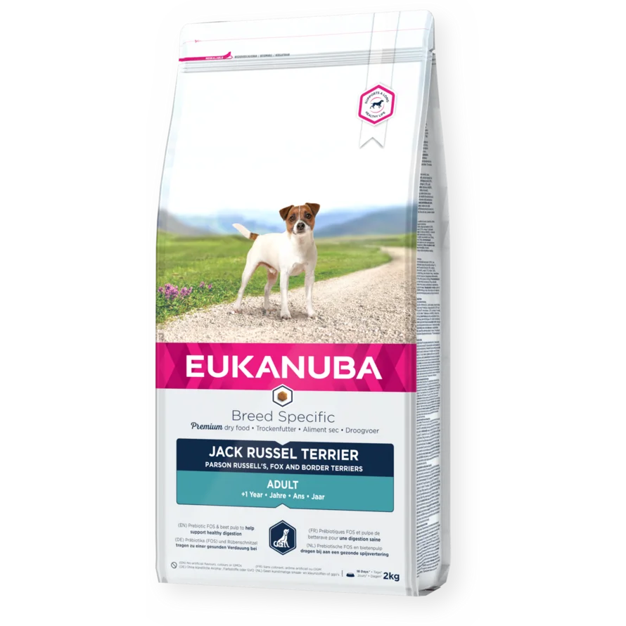 EUKANUBA dry dog food (kibble) for adult Jack Russell Terriers