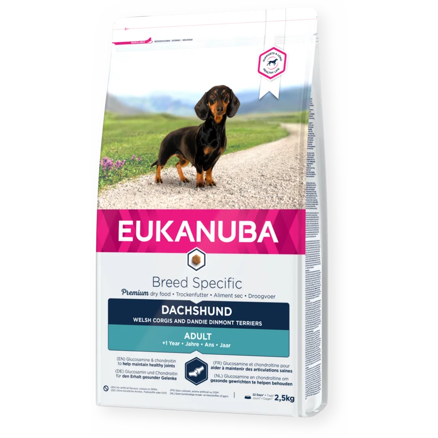 EUKANUBA dry dog food (kibble) for adult Dachshunds